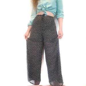 Vintage Sheer Polka Dot Pants